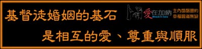 基督徒婚姻的基石 是相互的愛、尊重與順服